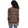 imageGRECERELLE Womens Long Sleeve Open Front Cardigan Casual VNeck Curved Hem Ribbed Knit Sweater Outerwear with PocketsRound Flower Brown