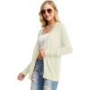 imageGRECERELLE Womens Summer Crochet Sweaters Long Sleeve Lightweight Bolero Knit CardigansApricot