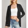 imageGRECERELLE Womens Summer Crochet Sweaters Long Sleeve Lightweight Bolero Knit CardigansBlack