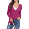 imageGRECERELLE Womens Summer Crochet Sweaters Long Sleeve Lightweight Bolero Knit CardigansHot Pink