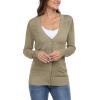 imageGRECERELLE Womens Summer Crochet Sweaters Long Sleeve Lightweight Bolero Knit CardigansKhaki