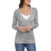 imageGRECERELLE Womens Summer Crochet Sweaters Long Sleeve Lightweight Bolero Knit CardigansLight Gray