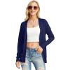 imageGRECERELLE Womens Summer Crochet Sweaters Long Sleeve Lightweight Bolero Knit CardigansNavy Blue