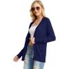 imageGRECERELLE Womens Summer Crochet Sweaters Long Sleeve Lightweight Bolero Knit CardigansNavy Blue