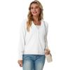 imageGRECERELLE 2025 Womens Lightweight Open Front Long Sleeve Casual Button Down VNeck Cardigan Sweater S2XL02 White
