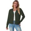 imageGRECERELLE 2025 Womens Lightweight Open Front Long Sleeve Casual Button Down VNeck Cardigan Sweater S2XLArmy Green