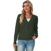 imageGRECERELLE 2025 Womens Lightweight Open Front Long Sleeve Casual Button Down VNeck Cardigan Sweater S2XLArmy Green