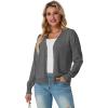imageGRECERELLE 2025 Womens Lightweight Open Front Long Sleeve Casual Button Down VNeck Cardigan Sweater S2XLCharcoal