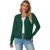 imageGRECERELLE 2025 Womens Lightweight Open Front Long Sleeve Casual Button Down VNeck Cardigan Sweater S2XLCyan Green