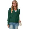 imageGRECERELLE 2025 Womens Lightweight Open Front Long Sleeve Casual Button Down VNeck Cardigan Sweater S2XLCyan Green