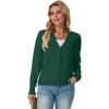 imageGRECERELLE 2025 Womens Lightweight Open Front Long Sleeve Casual Button Down VNeck Cardigan Sweater S2XLCyan Green