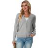imageGRECERELLE 2025 Womens Lightweight Open Front Long Sleeve Casual Button Down VNeck Cardigan Sweater S2XLLight Grey