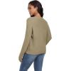 imageGRECERELLE Women Knit Cardigan Sweaters Long Sleeve Open Front Button Down Casual Trendy Jackets OutwearKhaki
