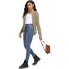 imageGRECERELLE Women Knit Cardigan Sweaters Long Sleeve Open Front Button Down Casual Trendy Jackets OutwearKhaki