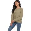 imageGRECERELLE Women Knit Cardigan Sweaters Long Sleeve Open Front Button Down Casual Trendy Jackets OutwearKhaki