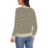 imageGRECERELLE Women Knit Cardigan Sweaters Long Sleeve Open Front Button Down Casual Trendy Jackets OutwearStripedapricot Black
