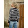 imageGRECERELLE Women Knit Cardigan Sweaters Long Sleeve Open Front Button Down Casual Trendy Jackets OutwearStripedblack White