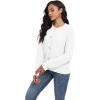imageGRECERELLE Women Knit Cardigan Sweaters Long Sleeve Open Front Button Down Casual Trendy Jackets OutwearWhite