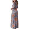 imageGRECERELLE Womens 2024 Maxi Dresses Long Sleeve Casual Long T Shirt Dress Travel Vacation OutfitsFp Peacock Blue