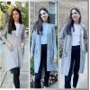 imageGRECERELLE Womens Cardigans Lightweight 2025 Long Sleeve Button Down Duster Casual Long Cardigan Outerwear with PocketsGray