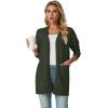 imageGRECERELLE Womens Lightweight Open Front Casual VNeck Long Cardigan Sweater with Pockets S2XLArmy Green