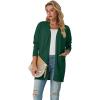 imageGRECERELLE Womens Lightweight Open Front Casual VNeck Long Cardigan Sweater with Pockets S2XLCyan Green