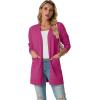 imageGRECERELLE Womens Lightweight Open Front Casual VNeck Long Cardigan Sweater with Pockets S2XLHot Pink