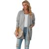 imageGRECERELLE Womens Lightweight Open Front Casual VNeck Long Cardigan Sweater with Pockets S2XLLight Grey
