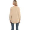 imageGRECERELLE Womens Long Sleeve Lightweight Crewneck Sweater Tops Casual Soft Knit Pullover JumperApricot