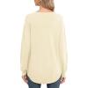 imageGRECERELLE Womens Long Sleeve Lightweight Crewneck Sweater Tops Casual Soft Knit Pullover JumperBeige