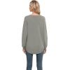 imageGRECERELLE Womens Long Sleeve Lightweight Crewneck Sweater Tops Casual Soft Knit Pullover JumperGray