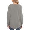 imageGRECERELLE Womens Long Sleeve Lightweight Crewneck Sweater Tops Casual Soft Knit Pullover JumperGray