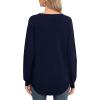 imageGRECERELLE Womens Long Sleeve Lightweight Crewneck Sweater Tops Casual Soft Knit Pullover JumperNavy Blue