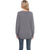 imageGRECERELLE Womens Long Sleeve Lightweight Crewneck Sweater Tops Casual Soft Knit Pullover JumperSteel Grey