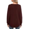 imageGRECERELLE Womens Long Sleeve Lightweight Crewneck Sweater Tops Casual Soft Knit Pullover JumperWine Red