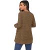 imageGRECERELLE Womens Long Sleeve Open Front Cardigan Button Down Ribbed Lightweight Knit Outerwear with PocketCaramel