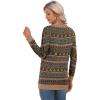 imageGRECERELLE Womens Long Sleeve Open Front Cardigan Button Down Ribbed Lightweight Knit Outerwear with PocketChristmas Tree Green