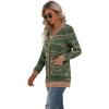 imageGRECERELLE Womens Long Sleeve Open Front Cardigan Button Down Ribbed Lightweight Knit Outerwear with PocketElk Green