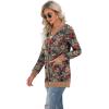 imageGRECERELLE Womens Long Sleeve Open Front Cardigan Button Down Ribbed Lightweight Knit Outerwear with PocketNavy Blue Daffodil
