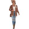 imageGRECERELLE Womens Long Sleeve Open Front Cardigan Button Down Ribbed Lightweight Knit Outerwear with PocketRed Pane Lips