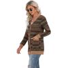 imageGRECERELLE Womens Long Sleeve Open Front Cardigan Button Down Ribbed Lightweight Knit Outerwear with PocketRound Flower Green