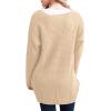 imageGRECERELLE Womens Loose Open Front Long Sleeve Chunky Knit Cable Cardigans Sweater with Pockets29 Beige