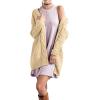 imageGRECERELLE Womens Loose Open Front Long Sleeve Chunky Knit Cable Cardigans Sweater with Pockets31 Apricot