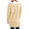 imageGRECERELLE Womens Loose Open Front Long Sleeve Chunky Knit Cable Cardigans Sweater with Pockets31 Apricot