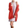 imageGRECERELLE Womens Loose Open Front Long Sleeve Chunky Knit Cable Cardigans Sweater with Pockets32 Pumpkin