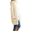 imageGRECERELLE Womens Loose Open Front Long Sleeve Chunky Knit Cable Cardigans Sweater with Pockets33 Off White