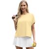 imageGRECERELLE Womens Open Back Workout Tops Backless Athletic Shirts Casual Crop Running Tee Y2k YogaBeige