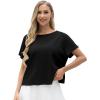 imageGRECERELLE Womens Open Back Workout Tops Backless Athletic Shirts Casual Crop Running Tee Y2k YogaBlack