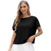 imageGRECERELLE Womens Open Back Workout Tops Backless Athletic Shirts Casual Crop Running Tee Y2k YogaBlack