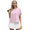 imageGRECERELLE Womens Open Back Workout Tops Backless Athletic Shirts Casual Crop Running Tee Y2k YogaLilac Purple